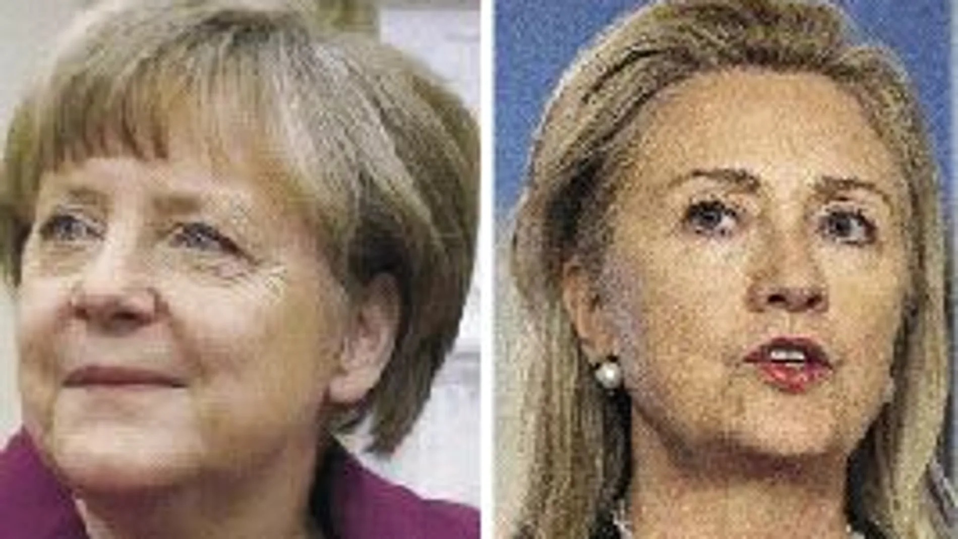 Angela Merkel y Hillary Clinton