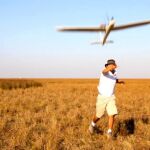 Lanzamiento de un avión no tripulado en Doñana