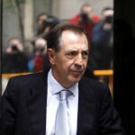 El ex director financiero de Caja Madrid, Ildefonso Sánchez Barcoj, a su salida de la Audiencia Nacional