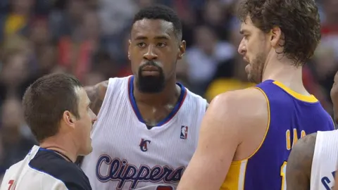 Pau Gasol y el jugador de los Angeles Clippers DeAndre Jordan