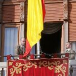 La bandera española ondeaba ayer en el Palacio de Capitanía de Barcelona