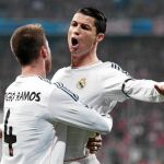 Ronaldo y Ramos celebran un gol
