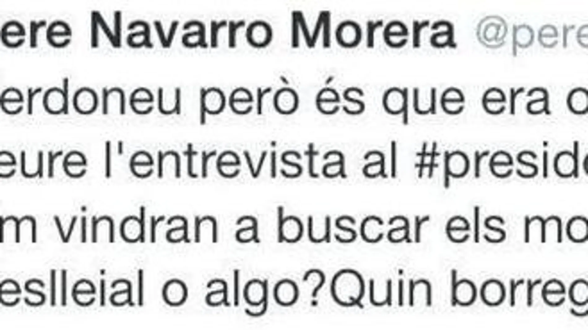 Dimite el responsable del Twitter de Pere Navarro tras un 'tuit' contra Mas