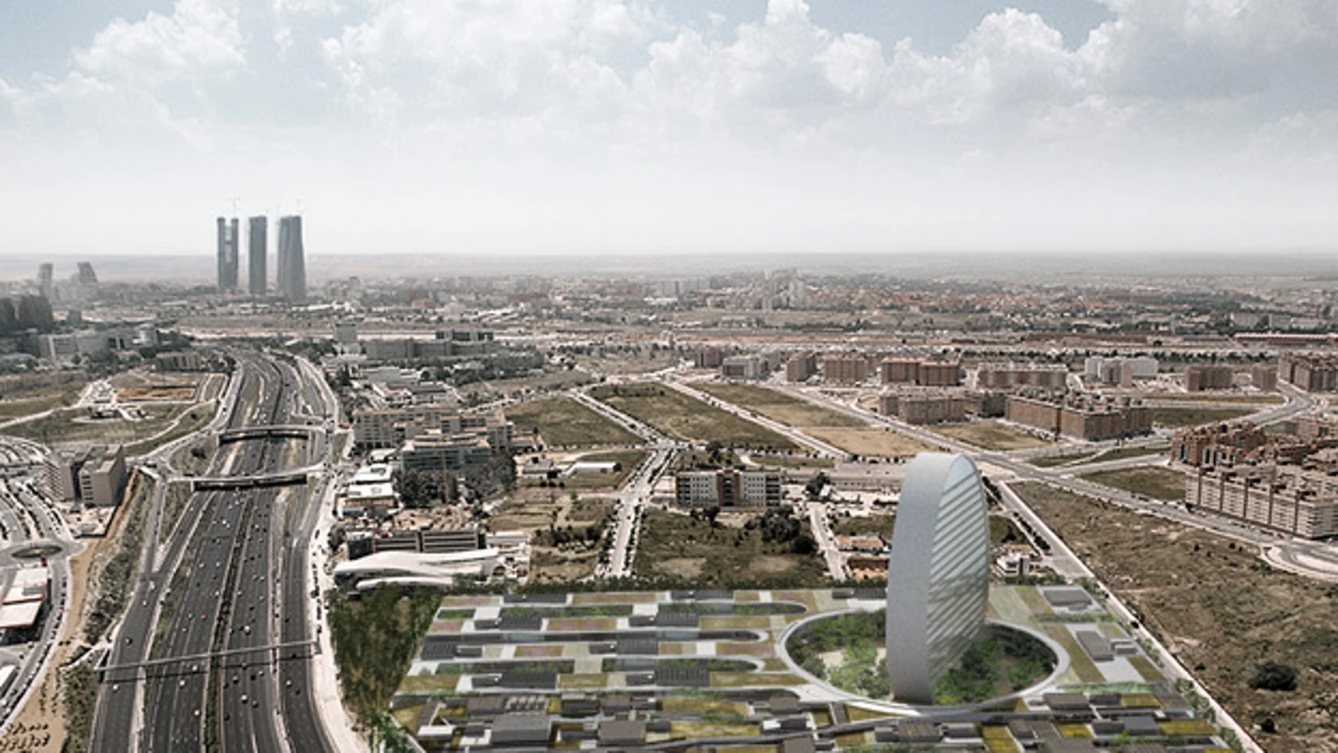 La Vela, en la Ciudad BBVA, modifica el skyline de Madrid