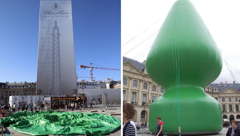Desinflada la polmica escultura colocada en la place Vendme de Pars