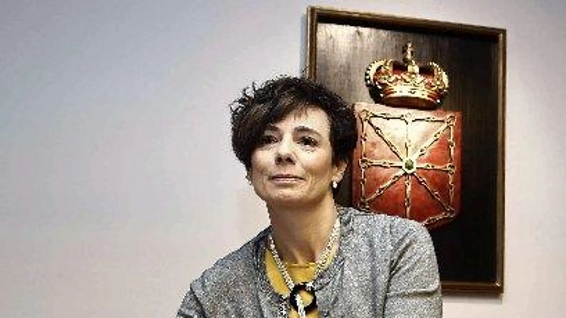 Idoia Nieves, ex directora gerente de la Hacienda Tributaria de Navarra, ayer declarando en el Parlamento