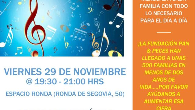 Concierto benéfico a favor de la Fundación Pan & Peces