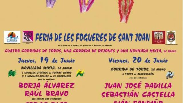 Cartel anunciador de la Feria de Hogueras, diseñado por Ana Dols Samper