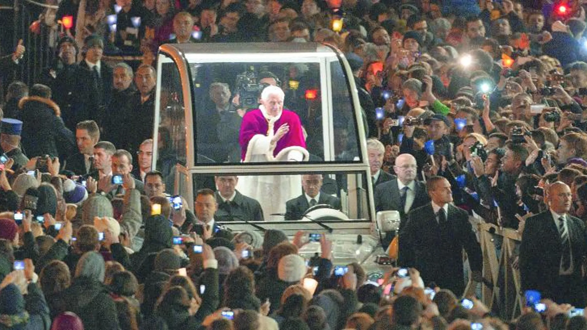 El Papa, en la Plaza de San Pedro, en una de las celebraciones de esta Navidad