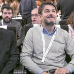 Oriol Pujol junto a Josep Maria Cullell en el acto del pasado sábado de CDC