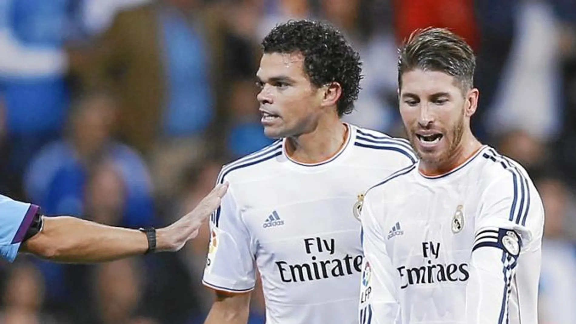 Ramos y Pepe, en un partido de esta temporada.