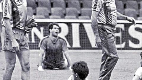 Luis, en sus tiempos de entrenador del Barcelona