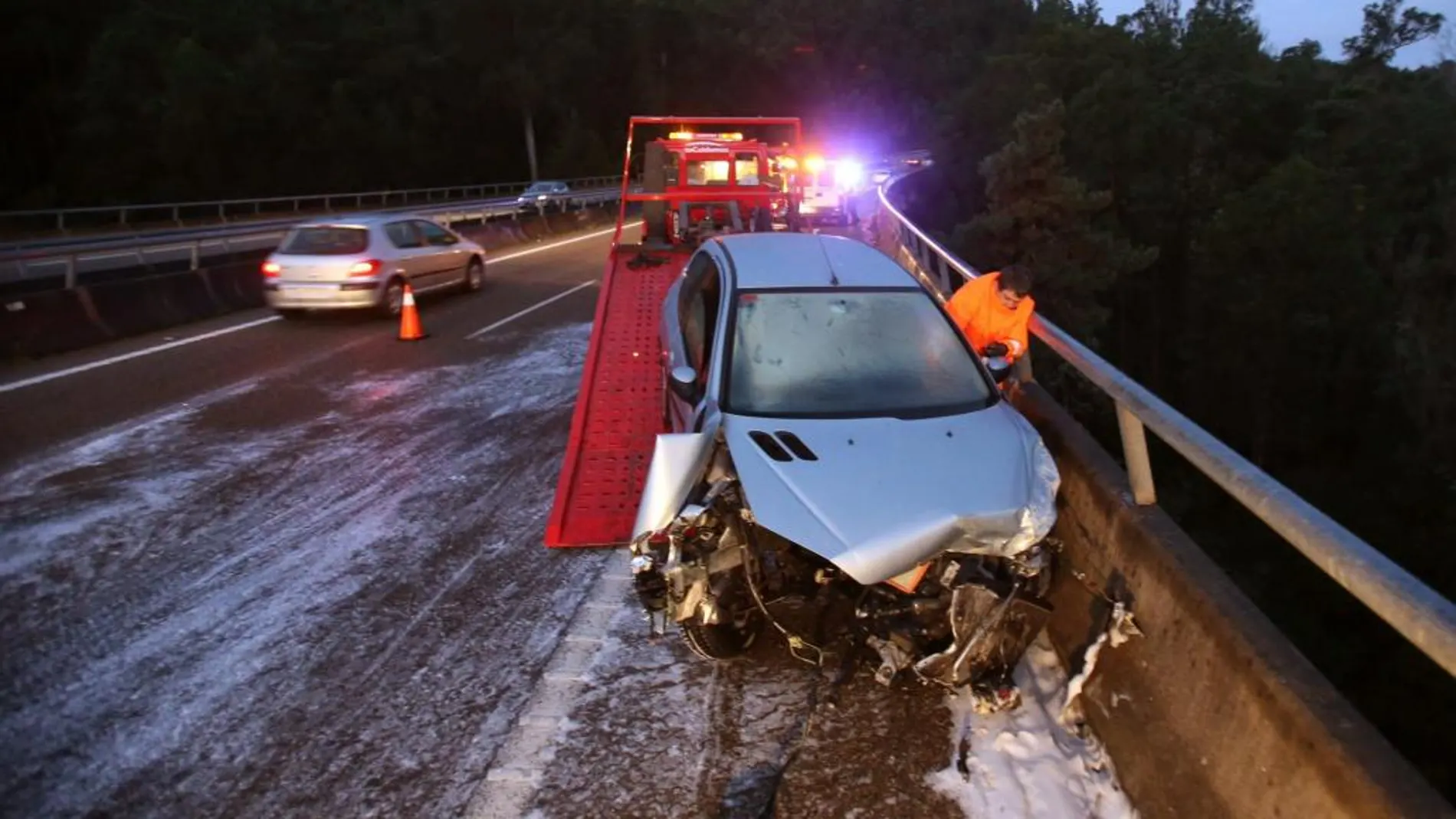 Imagen de un accidente mortal en una carretera española.