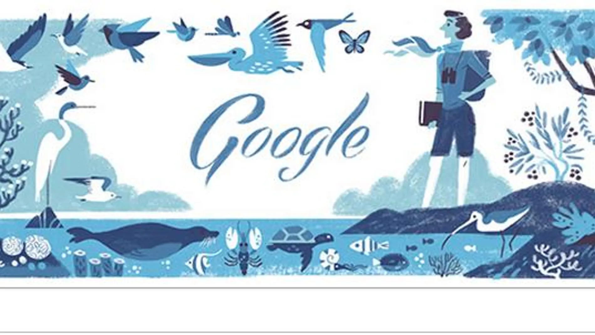 El doodle de Google dedicado a Rachel Louise Carson