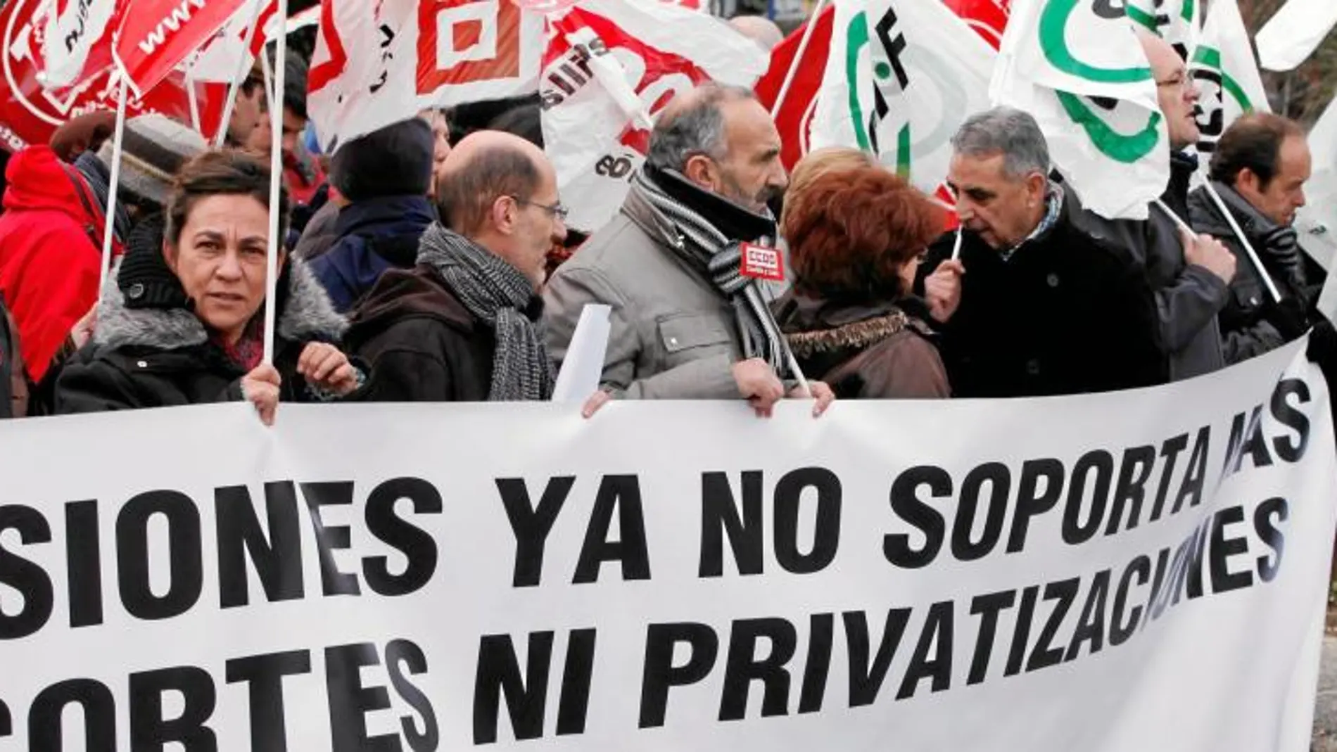 Manifestación de los funcionarios de prisiones de Ávila