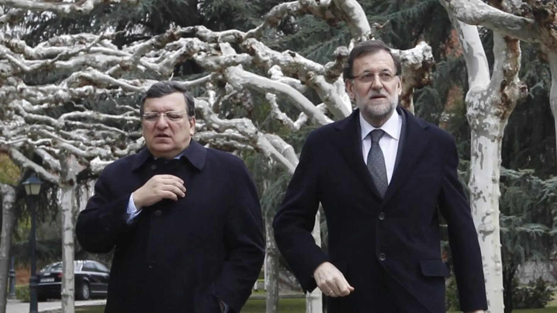 Mariano Rajoy con Durao Barroso en La Moncloa