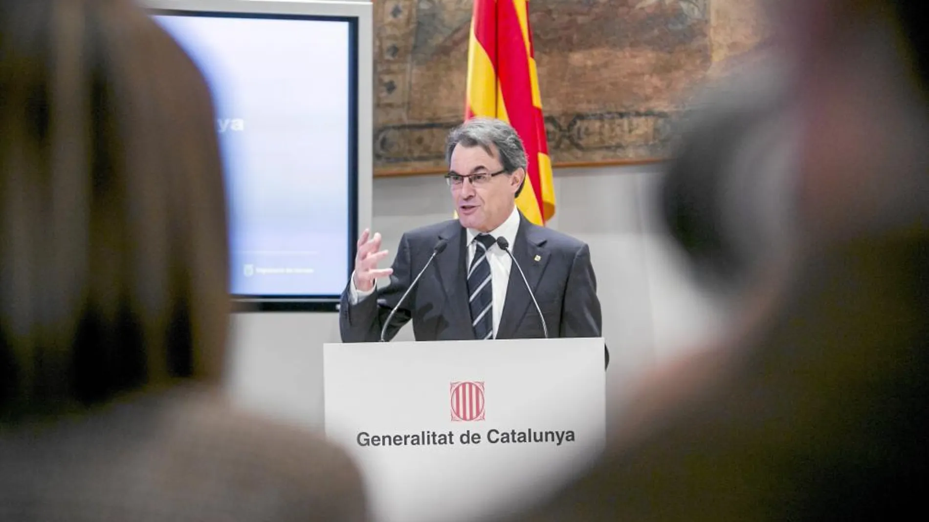 Mas, durante la reciente presentación de las bases para la futura Hacienda propia de la Generalitat