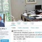 El «tuit» de Rajoy antes del debate