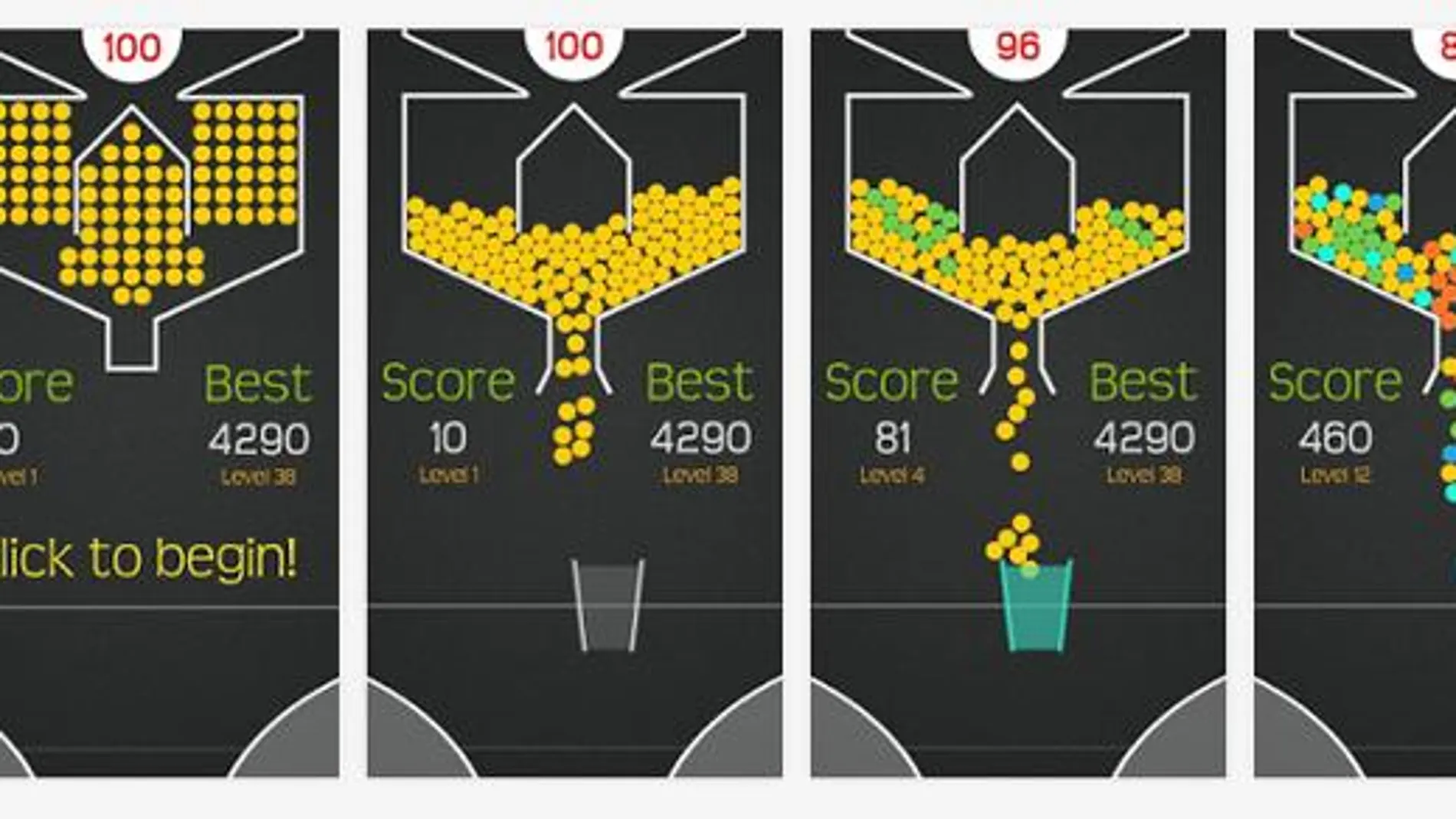 100 Ballz, el juego para acertar soltando bolas