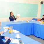 Serafín Castellano, ayer durante un desayuno con la prensa