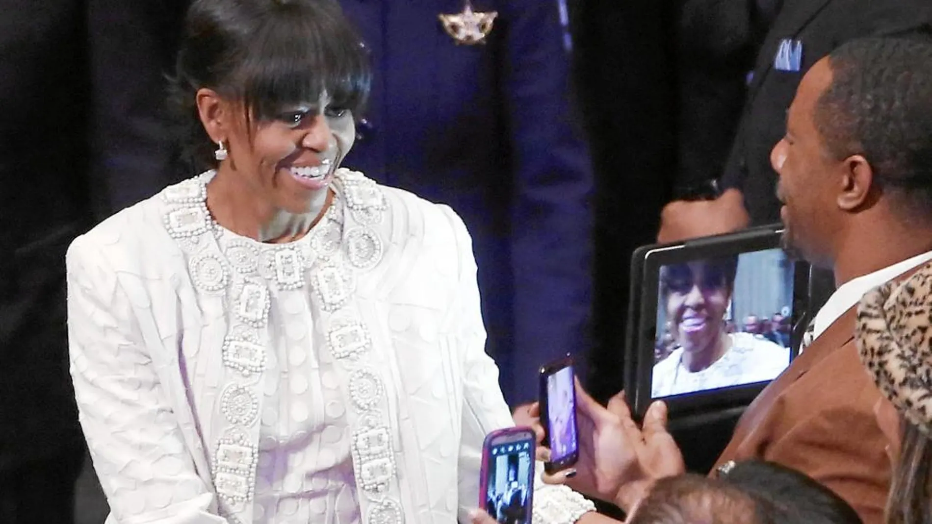 Michelle Obama el martes en la catedral de Washington