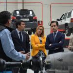 Pablo Zalba junto con la vicepresidenta del PPN, Ana Beltrán, el director General, Miguel Sola, e Ignacio Sola en la empresa