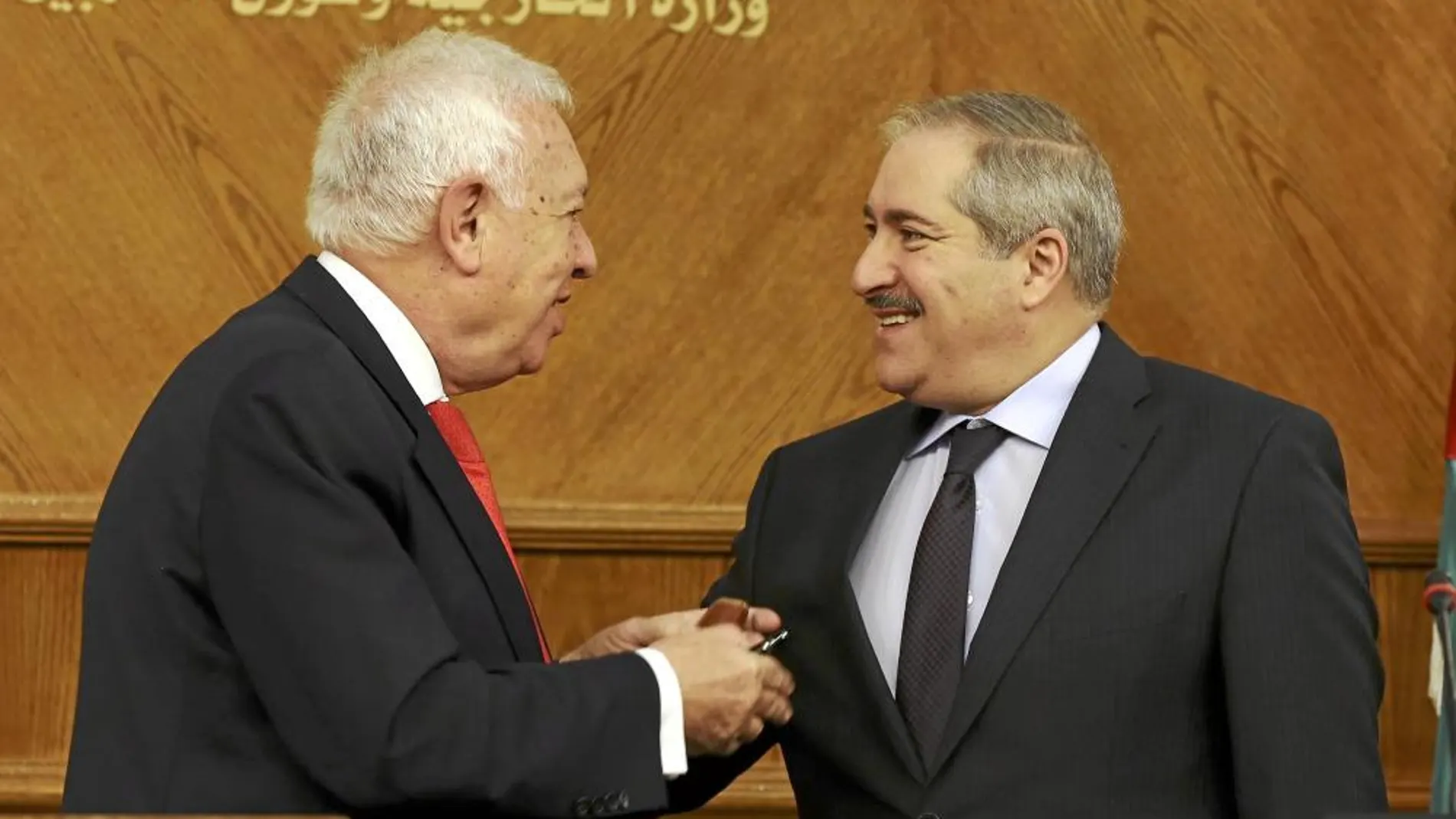 José Manuel García-Margallo con su homólogo jordano, Nasser Judeh