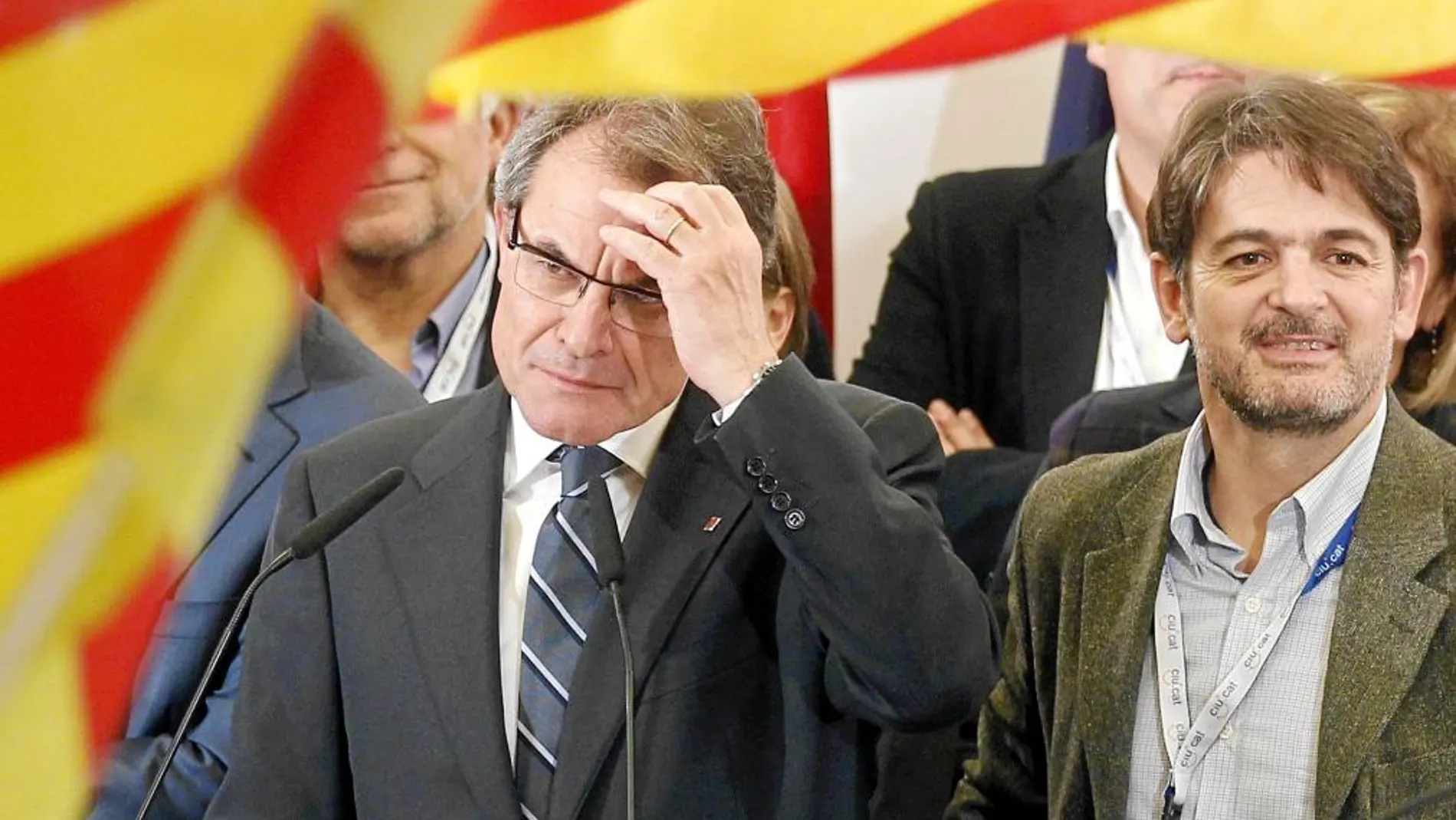 Artur Mas y Oriol Pujol, en un acto en noviembre de 2012