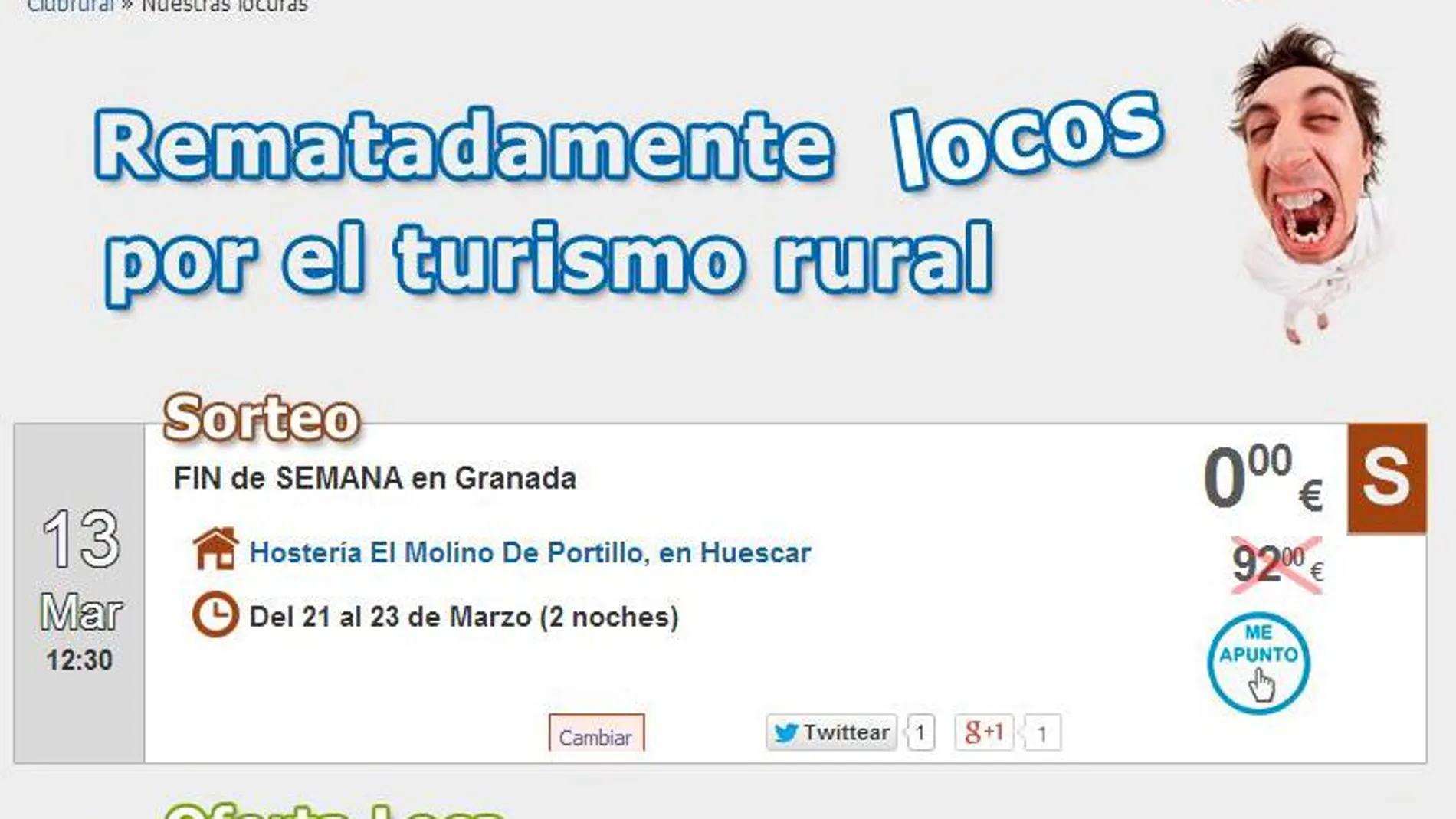 Ofertas, sorteos y «subastas» para promocionar el turismo rural