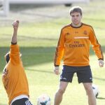 Illarramendi, en el entrenamiento de ayer
