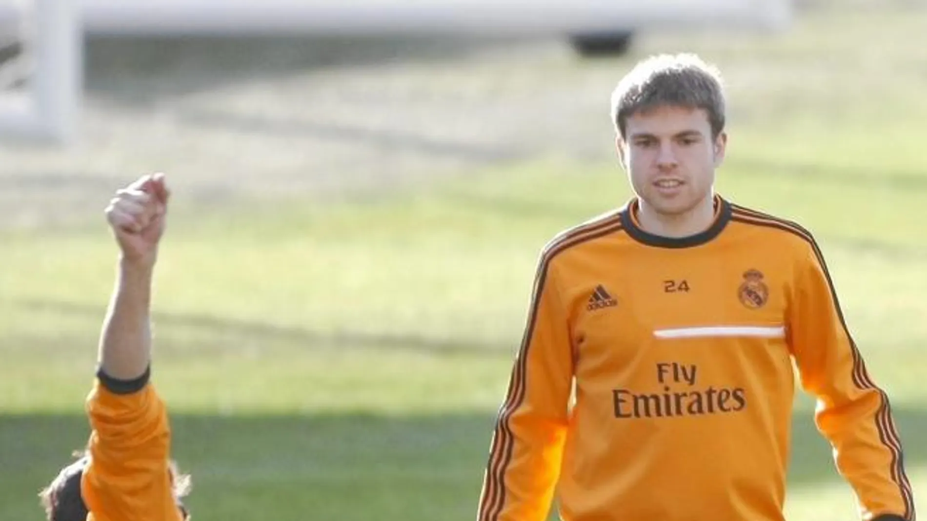 Illarramendi, en el entrenamiento de ayer