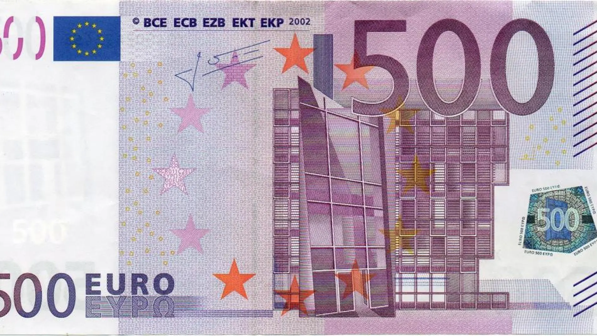 Los billetes de 500 euros en circulación bajan un 8,5%