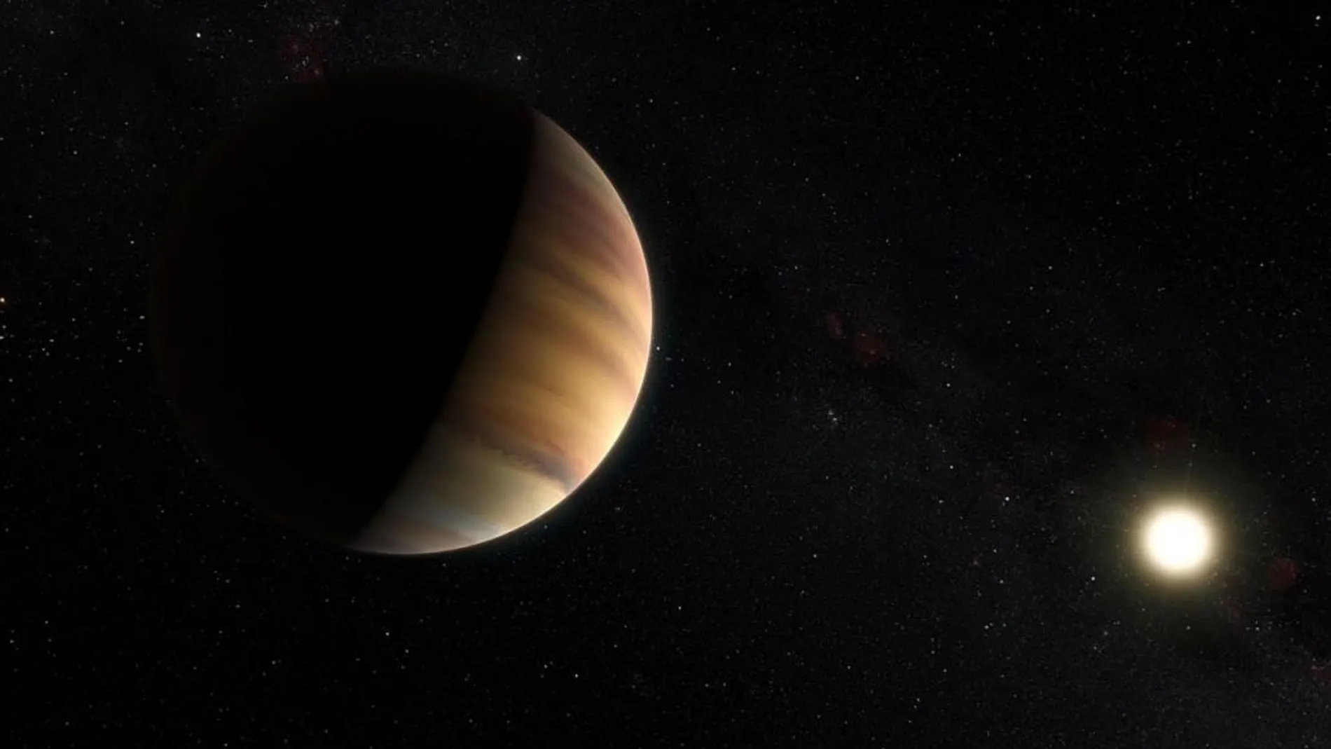 Ilustración del exoplaneta 51 Pegasi b