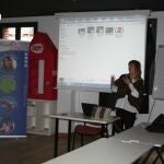 Paloma Conde, directora de Cincua, durante el taller.