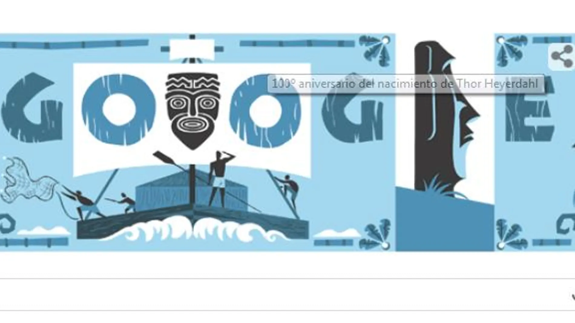 Un noruego en una balsa... y en el doodle de Google