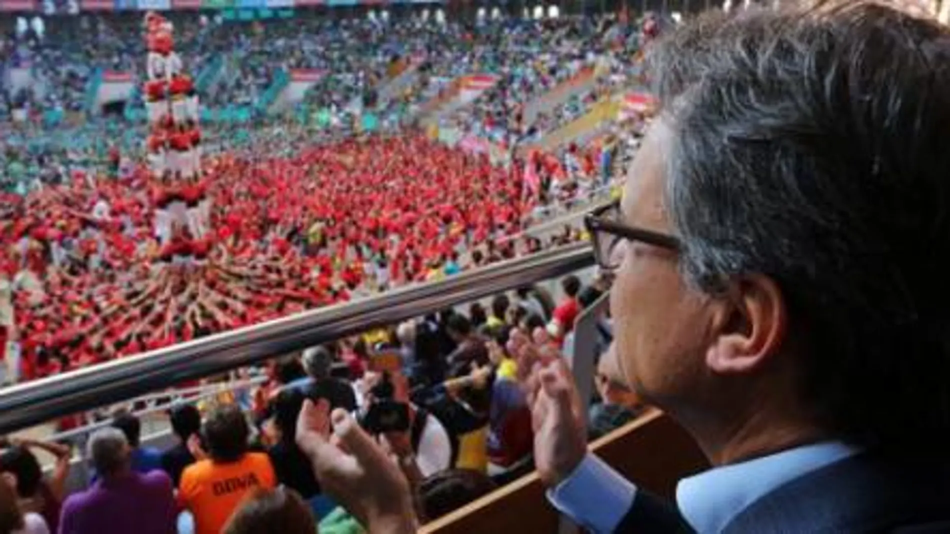 Artur Mas, durante el XXV Concurso de Castells, en Tarragona.