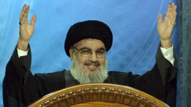 El líder de Hizbulá, Hasan Nasrala, pronuncia un discurso en Beirut, Líbano.