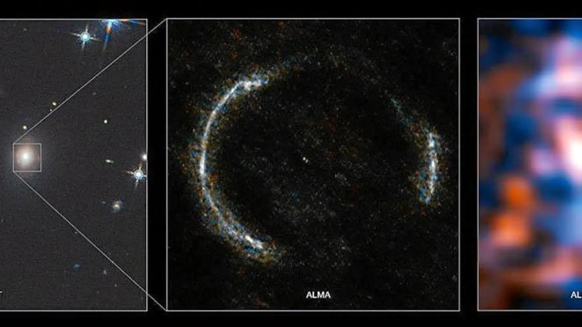 Los telescopios ALMA han captado la galaxia HATLAS J090311.6, más conocida por su mote corto: SDP 81. Está a unos 12.000 millones de años luz de la Tierra