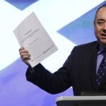 Imagen del primer ministro escocés, Alex Salmond, defensor de la independencia.