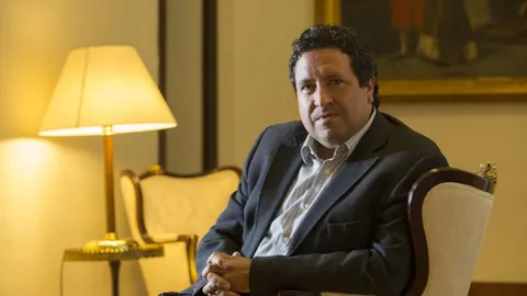 El presidente del PP de Castellón y de la Diputación provincial, Javier Moliner, durante la entrevista concedida a EFE