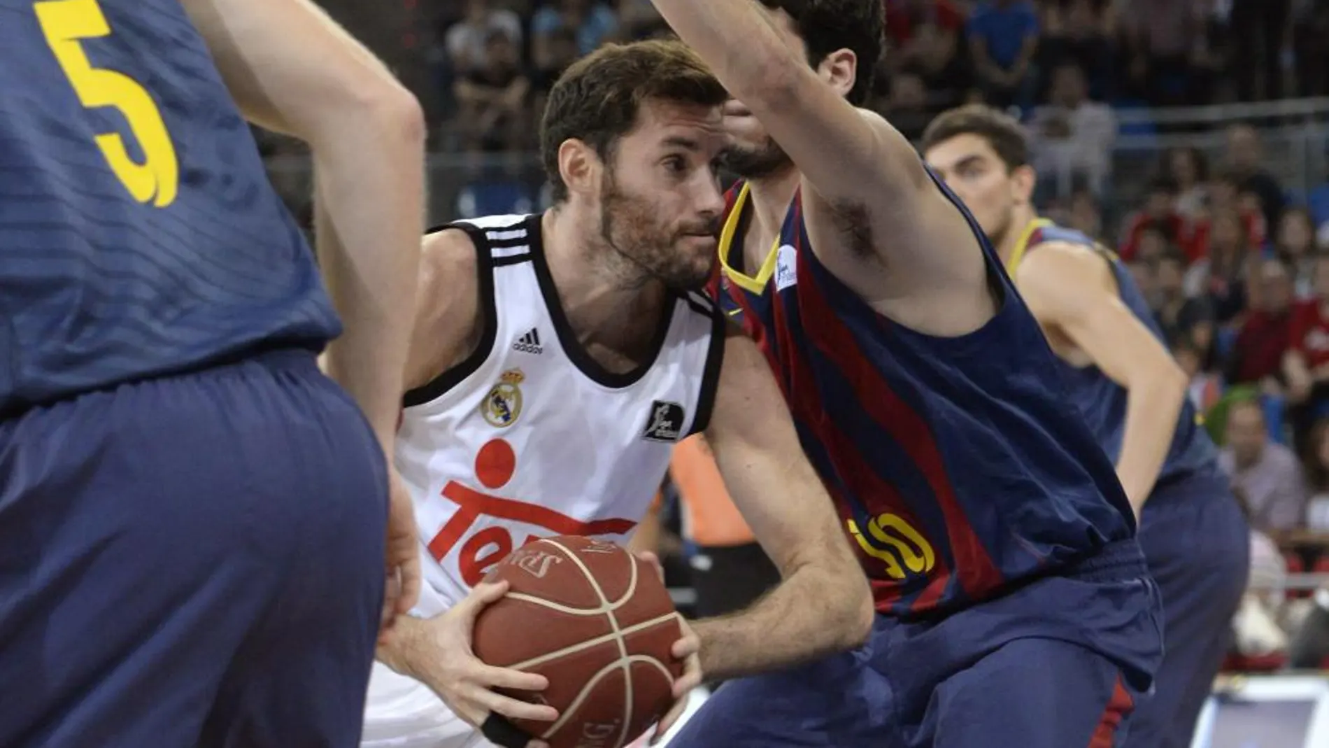 El base del Real Madrid Rudy Fernández durante la final de la Supercopa Endesa de baloncesto, disputada frente al Barcelona el pasado mes de septiembre.