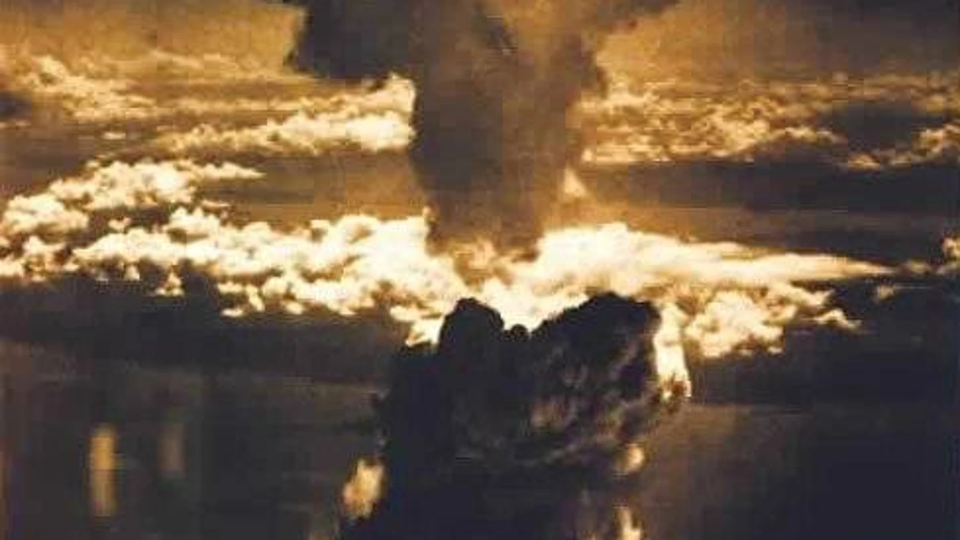 El hongo de la bomba de Hiroshima, lanzada sobre Japón en 1945