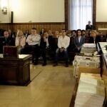 Álvaro Pérez, Ana Grau, Juan Bover, Isabel Jordán, Jorge Guarro, Isaac Vidal, Rafael Betoret, Ángelica Such, Mónica Magariños y Francisco Correa, en el banquillo de los acusados