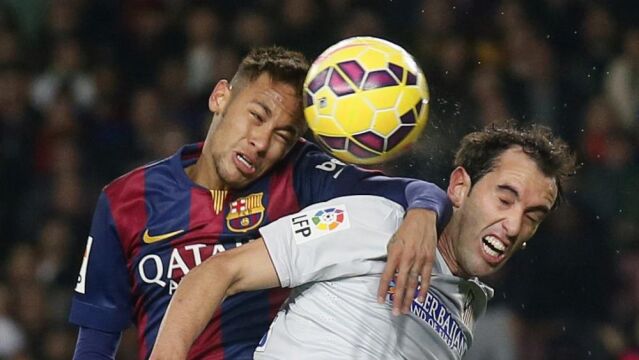 Barcelona y Atlético, Neymar y Godín, el pasado duelo de Liga en el Camp Nou