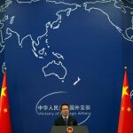 Ei portavoz del Ministerio de Exteriores chino, Hong Lei en Pekín