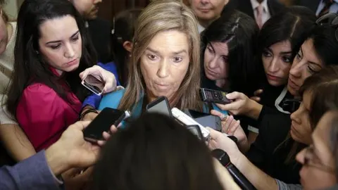 La ministra de Sanidad, Ana Mato, atiende a la Prensa
