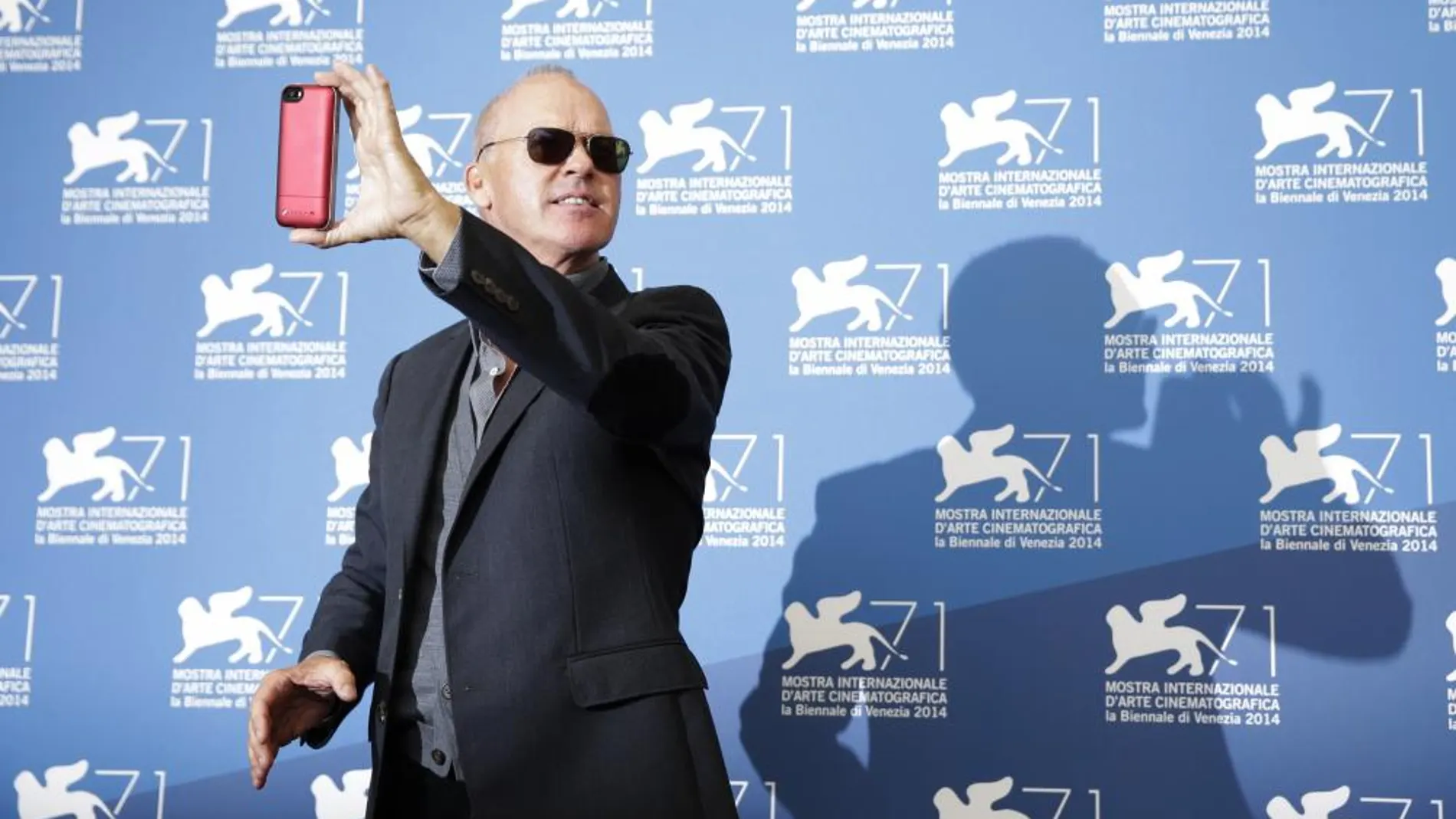 Michael Keaton durante la presentación de Birdman este verano en el Festival de Venecia.