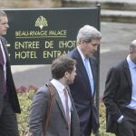 El secretario de Estado estadounidense, John Kerry, en Lausana para las negociaciones