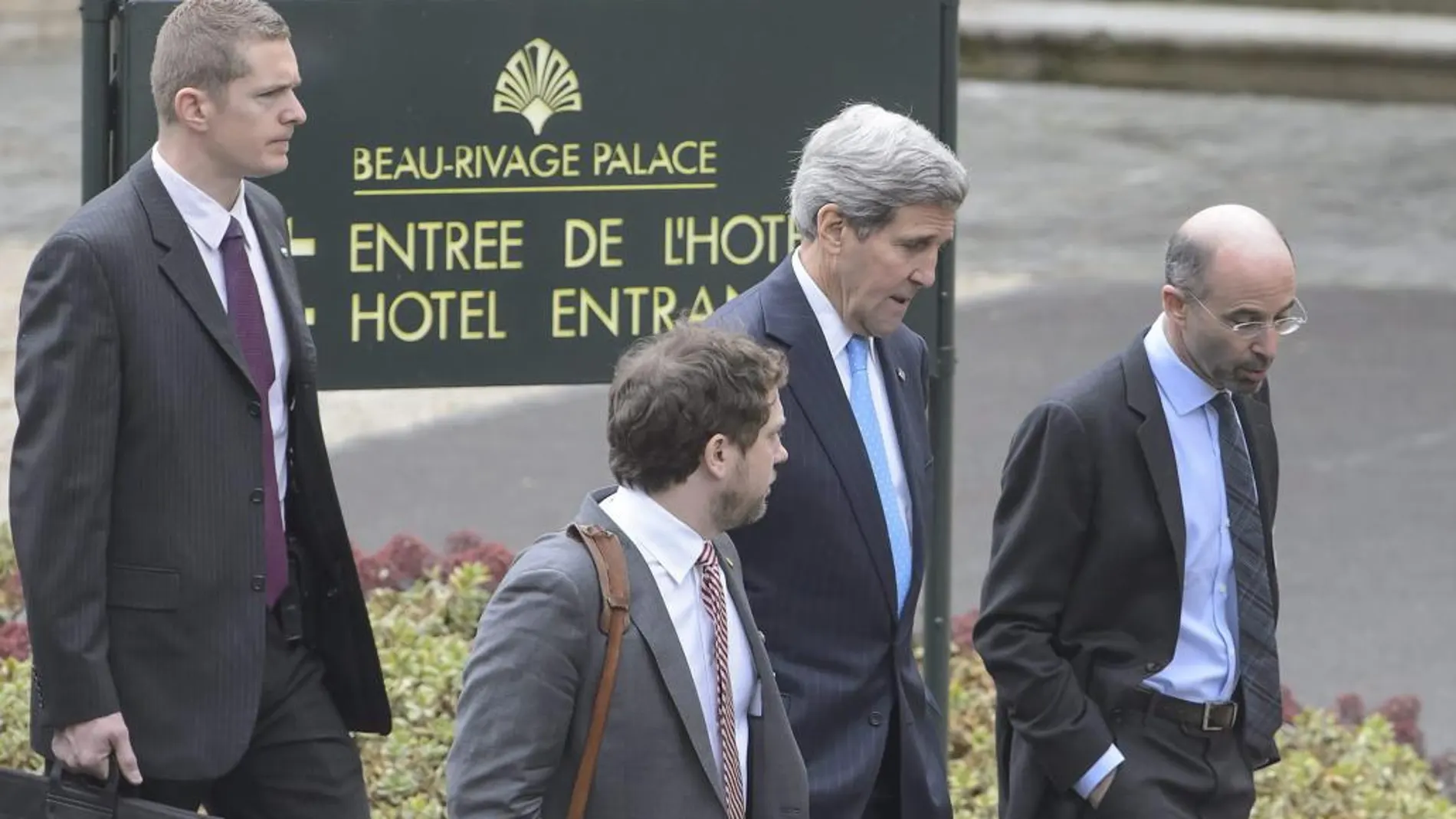 El secretario de Estado estadounidense, John Kerry, en Lausana para las negociaciones