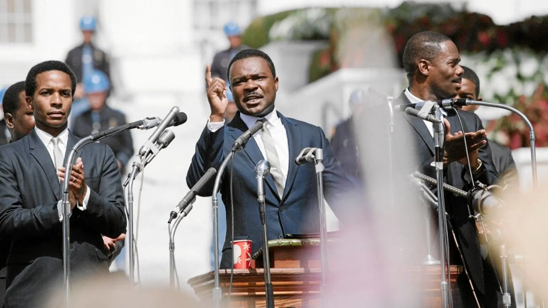 David Oyelowo (en el centro) realiza una excelente interpretación del reverendo Martin Luther King, asesinado en Memphis en 1968